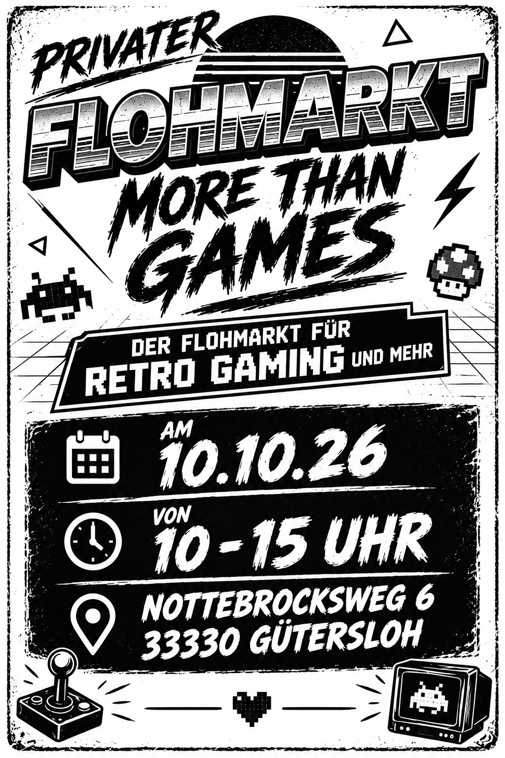 Privater Flohmarkt
10.10.26
10-15Uhr
Adresse vom VH